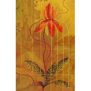 Hira Shahid, 11 x 14 Inch, Mix Media On Canvas, Floral Painting, AC-HRSD-002